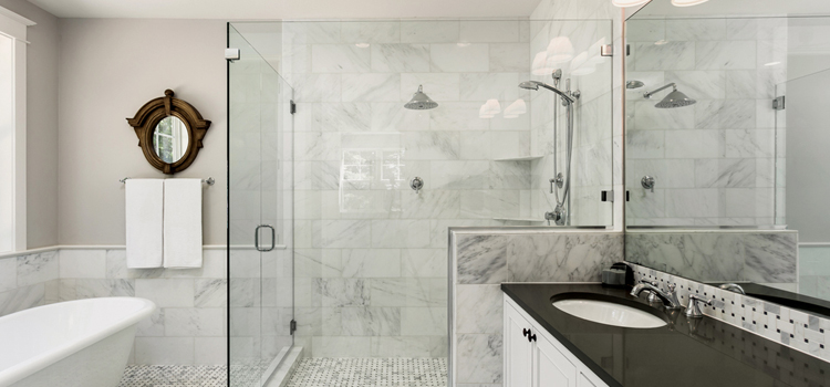 bathroom shower door installation in Winton