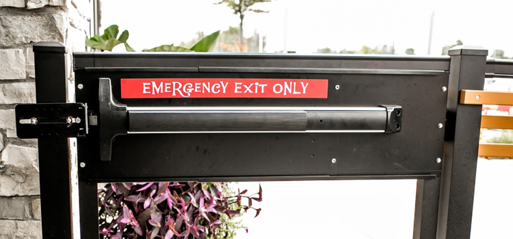 emergency push bar installation in Winton